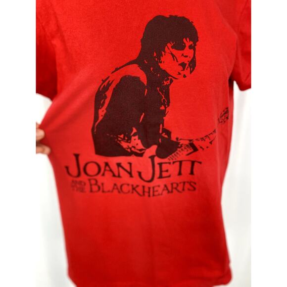 Joan Jett and the Blackhearts red tee American apparel t-shirt size med slim fit - Picture 4 of 6